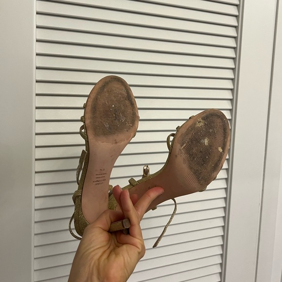 Stuart weiztman Starla heel 105mm gold - Picture 4 of 6